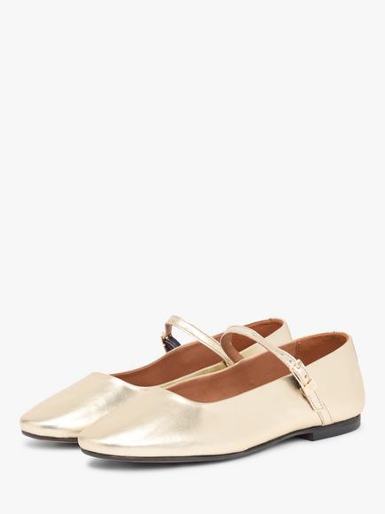Tommy Hilfiger  Leather Mary Jane Ballerinas, Gold - view 2, Gold
