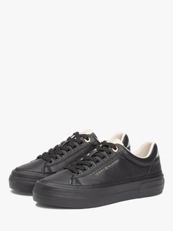 Tommy Hilfiger Leather Chunky Sole Trainers, Black - view 2, Black