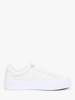Tommy Hilfiger Leather Chunky Sole Trainers, Ecru, Ecru