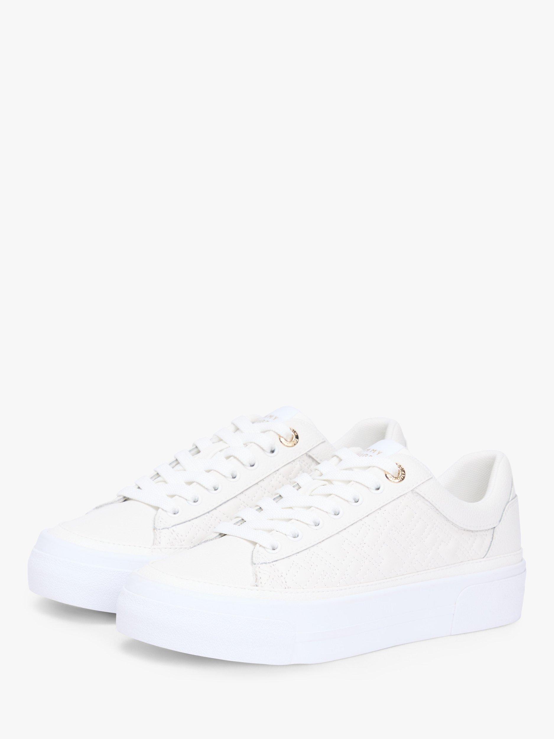 Product image 2 of 11, which shows Tommy Hilfiger Leather Chunky Sole Trainers, Ecru, EU36