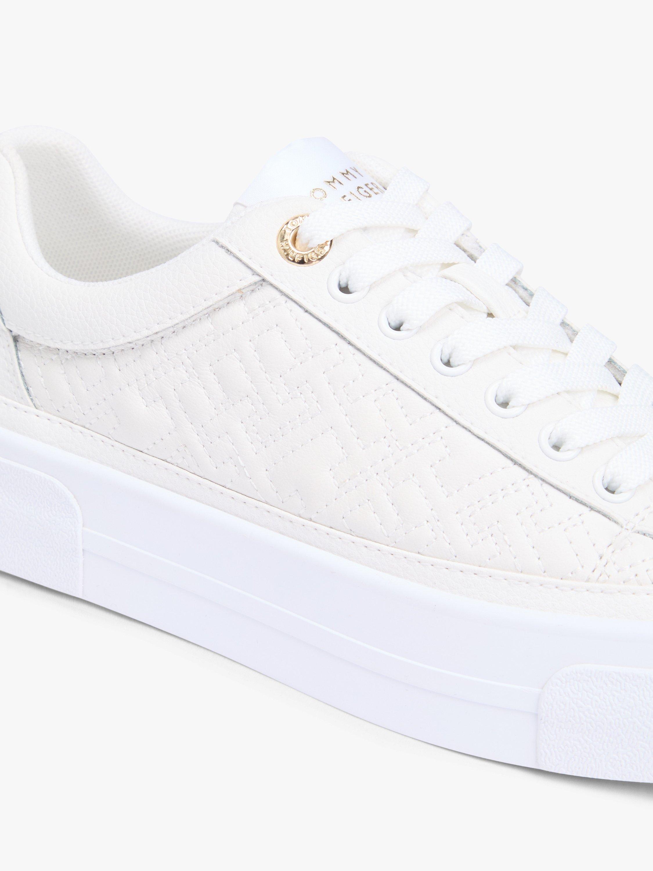 Product image 3 of 11, which shows Tommy Hilfiger Leather Chunky Sole Trainers, Ecru, EU36