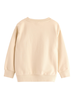 Lindex Kids' Reindeer Sweatshirt, Light Beige - view 2, Light Beige