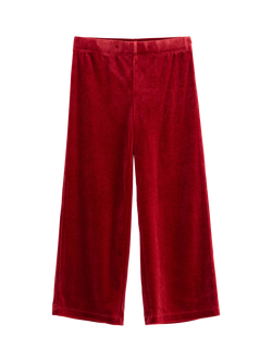 Lindex Kids' Velvet Trousers, Dark Dusty Red, Dark Dusty Red