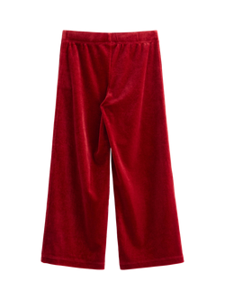 Lindex Kids' Velvet Trousers, Dark Dusty Red - view 2, Dark Dusty Red