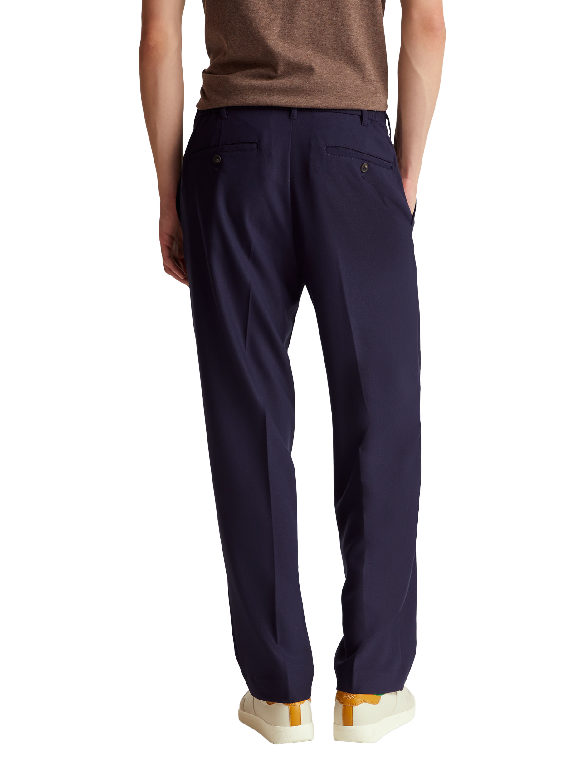 Product image 2 of 5, which shows Benetton Regular Fit Chino Trousers, Blue, 38