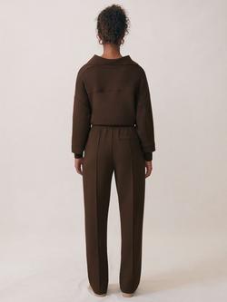 Reiss Bernie Wide Leg Joggers - view 2, Chocolate