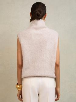 Reiss Misty High Neck Sleeveless Cashmere Top, Neutral - view 2, Neutral