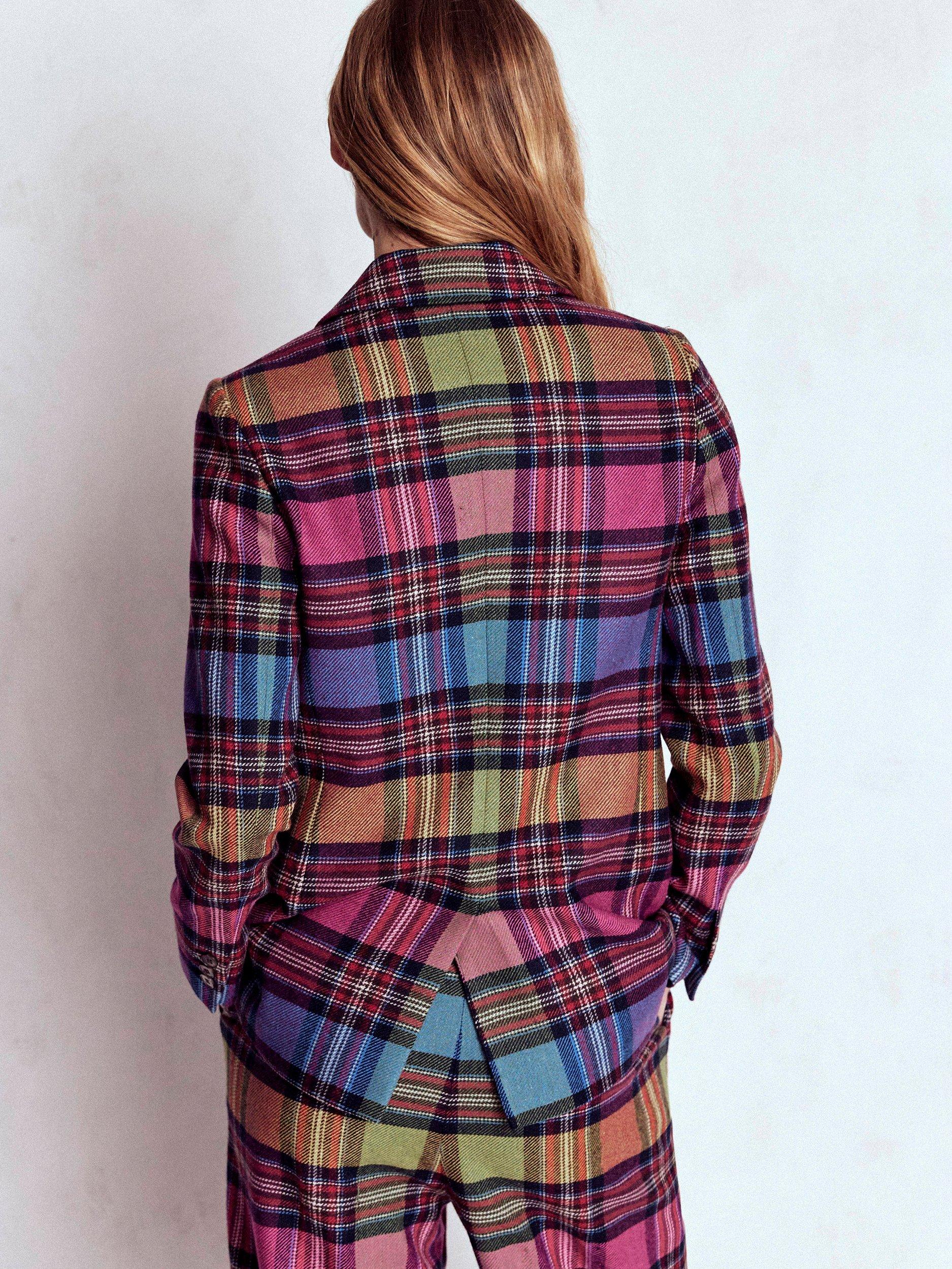 Product image 4 of 7, which shows Boden Woodbridge Wool Blend Check Blazer, Multi, 8