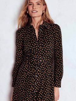 Boden Anita Spot Shirt Dress, Black/Multi - view 2, Black/Multi