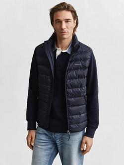 GANT Lightweight Padded Gilet, Evening Blue, Evening Blue