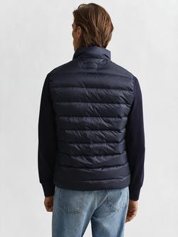 GANT Lightweight Padded Gilet, Evening Blue - view 2, Evening Blue