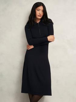 Hobbs Marta Knit High Back Midi Jumper Dress, Black