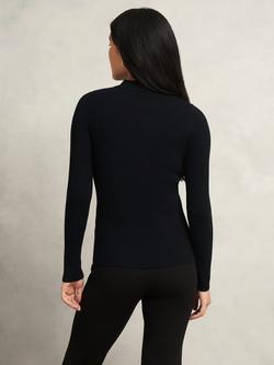 Hobbs Darcie Knitted Zip Neck Jumper - view 2, Black