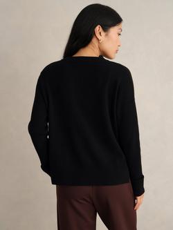 Hobbs Darla Turn Back Cuff Wool Blend Jumper - view 2, Black