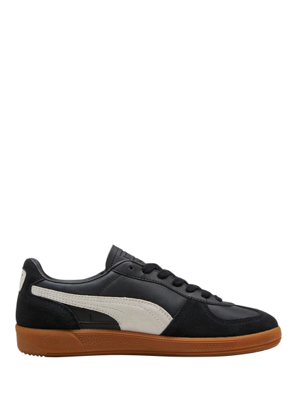 PUMA Palermo Classic Leather Trainers, Puma Black-gray-gum, Puma Black-gray-gum