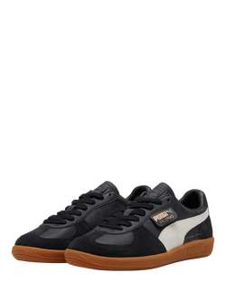 PUMA Palermo Classic Leather Trainers, Puma Black-gray-gum - view 2, Puma Black-gray-gum