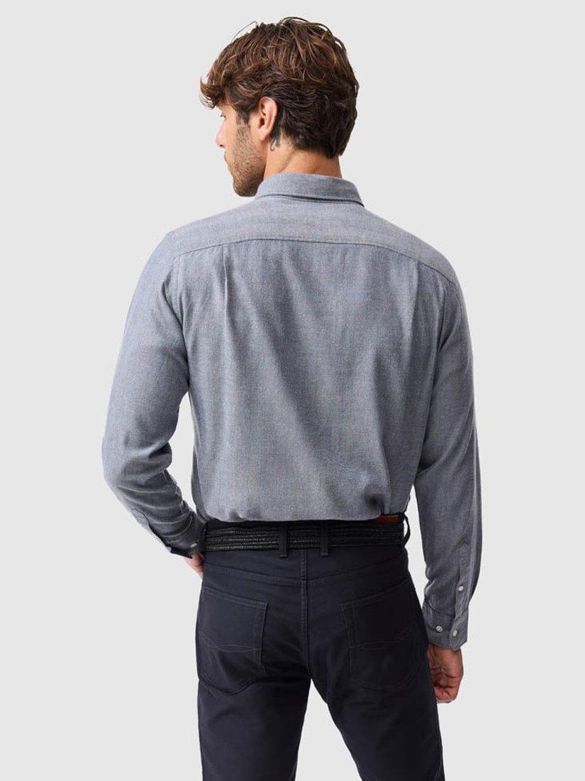 Product image 3 of 6, which shows Rodd & Gunn Barrhill Brushed Cotton Slim Fit Long Sleeves Shirt, Blue, S