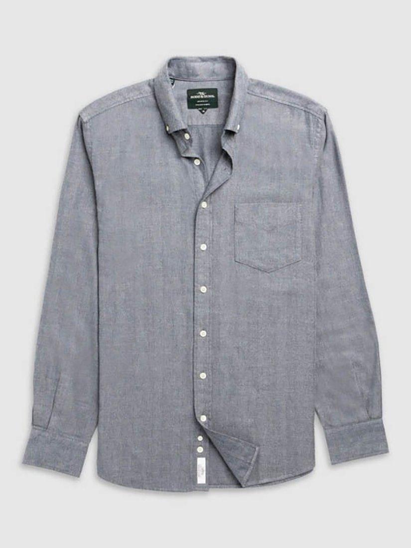 Product image 4 of 6, which shows Rodd & Gunn Barrhill Brushed Cotton Slim Fit Long Sleeves Shirt, Blue, S
