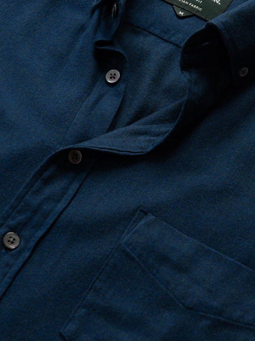 Product image 5 of 6, which shows Rodd & Gunn Barrhill Brushed Cotton Slim Fit Long Sleeves Shirt, Deep Ocean, S