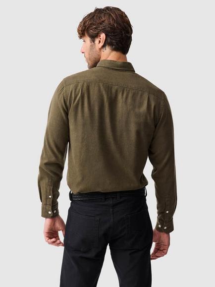 Rodd & Gunn Barrhill Brushed Cotton Slim Fit Long Sleeves Shirt - view 2, Khaki