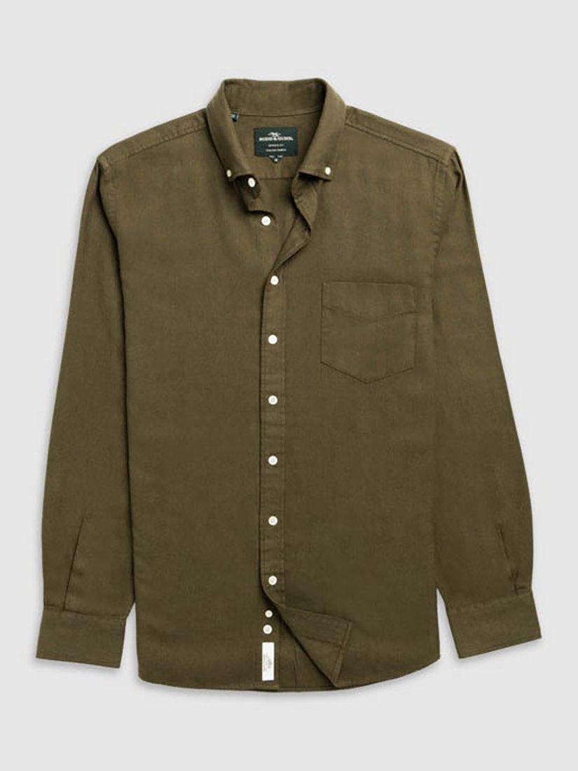 Product image 5 of 7, which shows Rodd & Gunn Barrhill Brushed Cotton Slim Fit Long Sleeves Shirt, Khaki, XL
