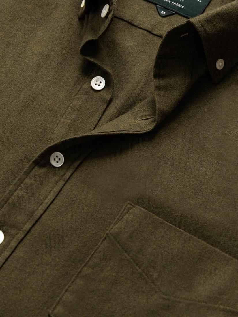 Product image 6 of 7, which shows Rodd & Gunn Barrhill Brushed Cotton Slim Fit Long Sleeves Shirt, Khaki, XL