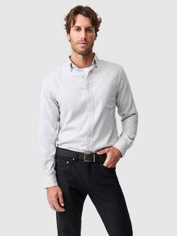 Rodd & Gunn Barrhill Brushed Cotton Slim Fit Long Sleeves Shirt, Silver