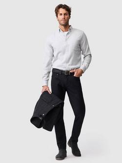 Rodd & Gunn Barrhill Brushed Cotton Slim Fit Long Sleeves Shirt - view 2, Silver