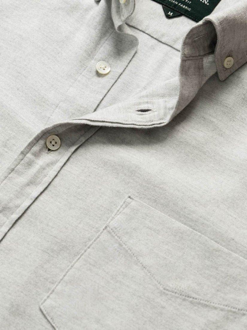 Product image 5 of 6, which shows Rodd & Gunn Barrhill Brushed Cotton Slim Fit Long Sleeves Shirt, Silver, L