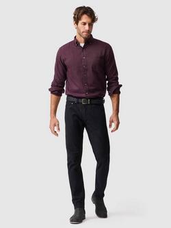 Rodd & Gunn Barrhill Brushed Cotton Slim Fit Long Sleeves Shirt - view 2, Mulberry