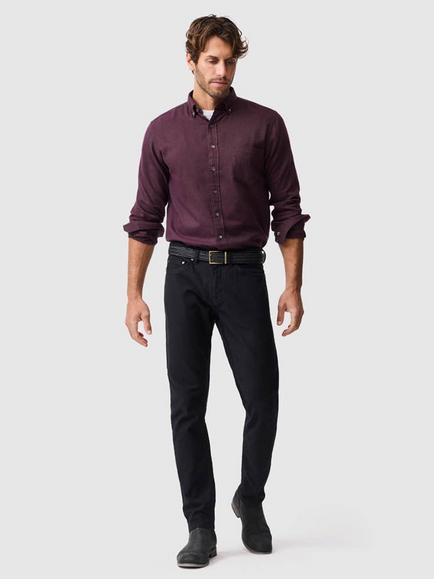 Rodd & Gunn Barrhill Brushed Cotton Slim Fit Long Sleeves Shirt - view 2, Mulberry