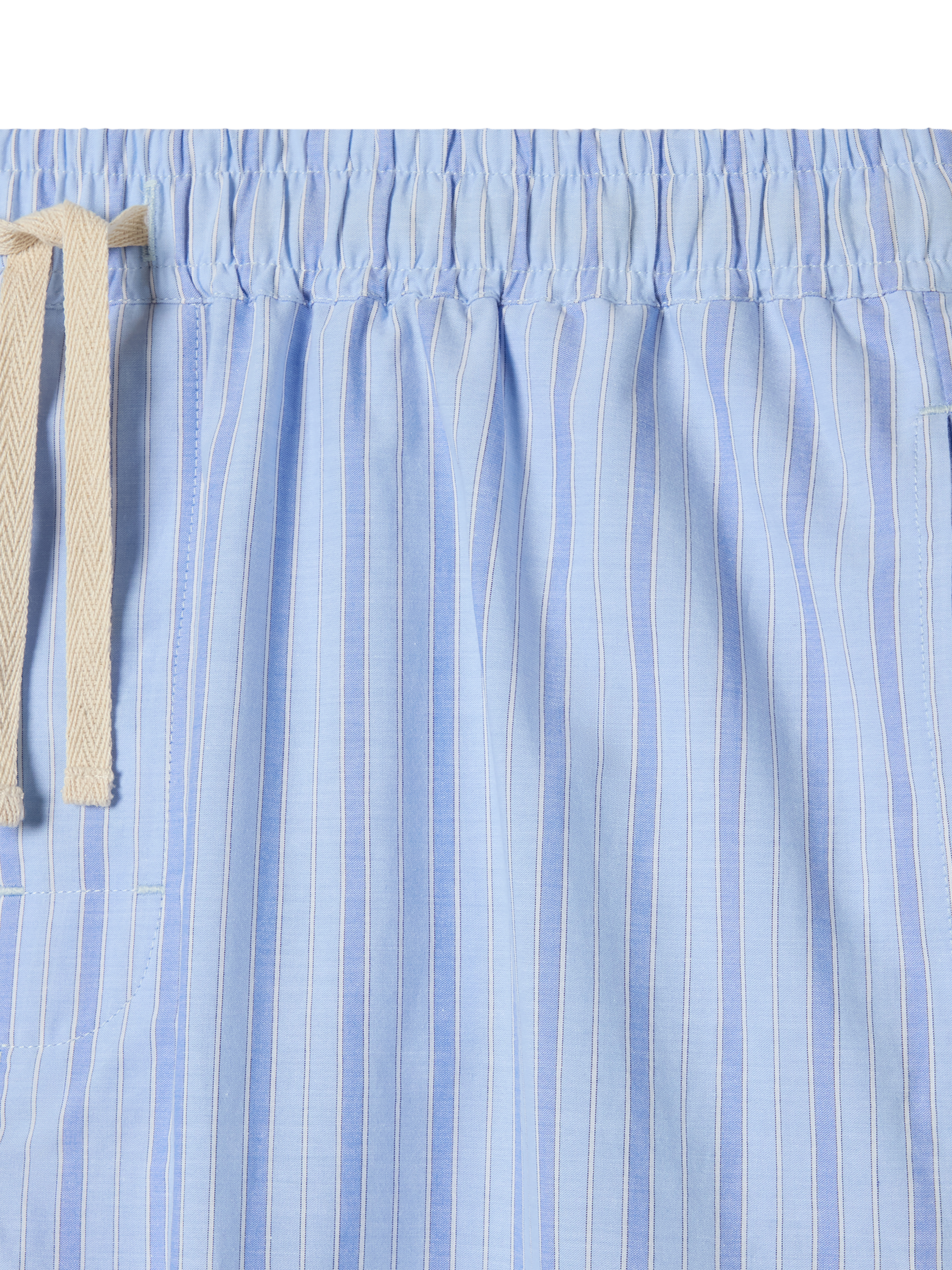 Product image 2 of 2, which shows Piglet in Bed Stripe Pyjama Bottoms, Pale Blue, XS