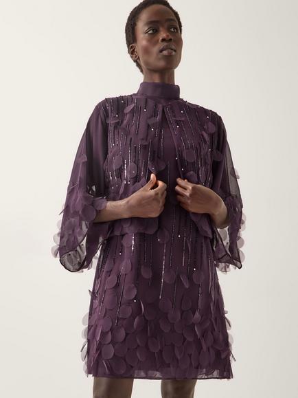 Monsoon Cassidy Embellished Jacket, Purple - view 2, Purple