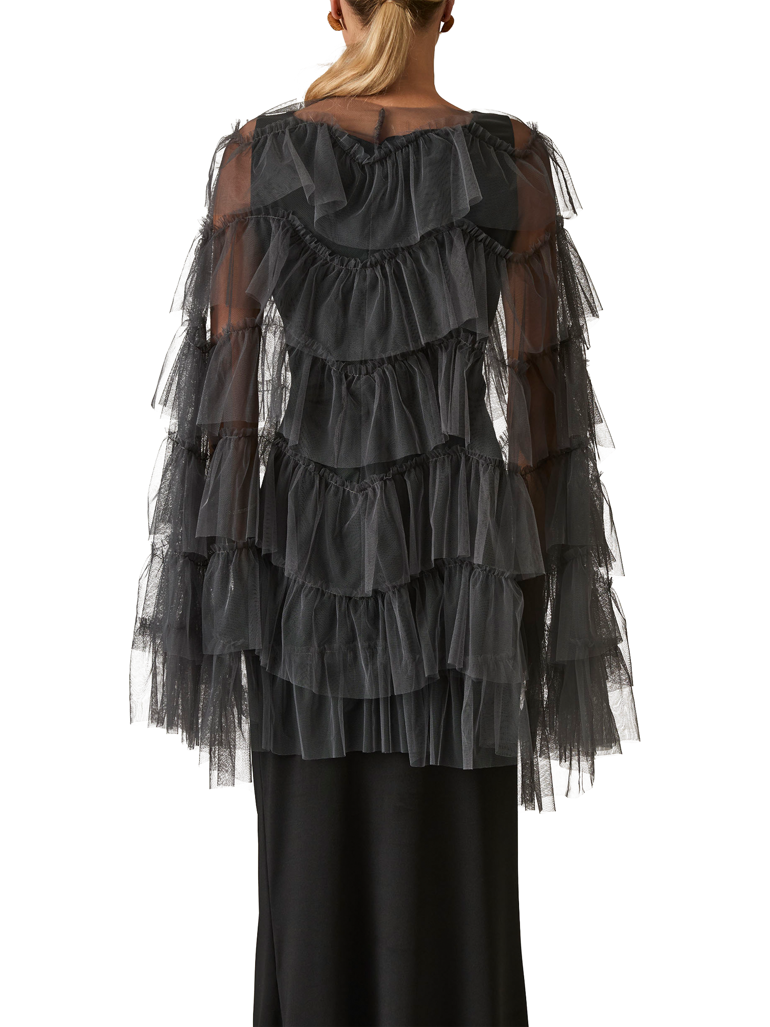 Product image 2 of 5, which shows James Lakeland Organza Shawl, Grey, One Size