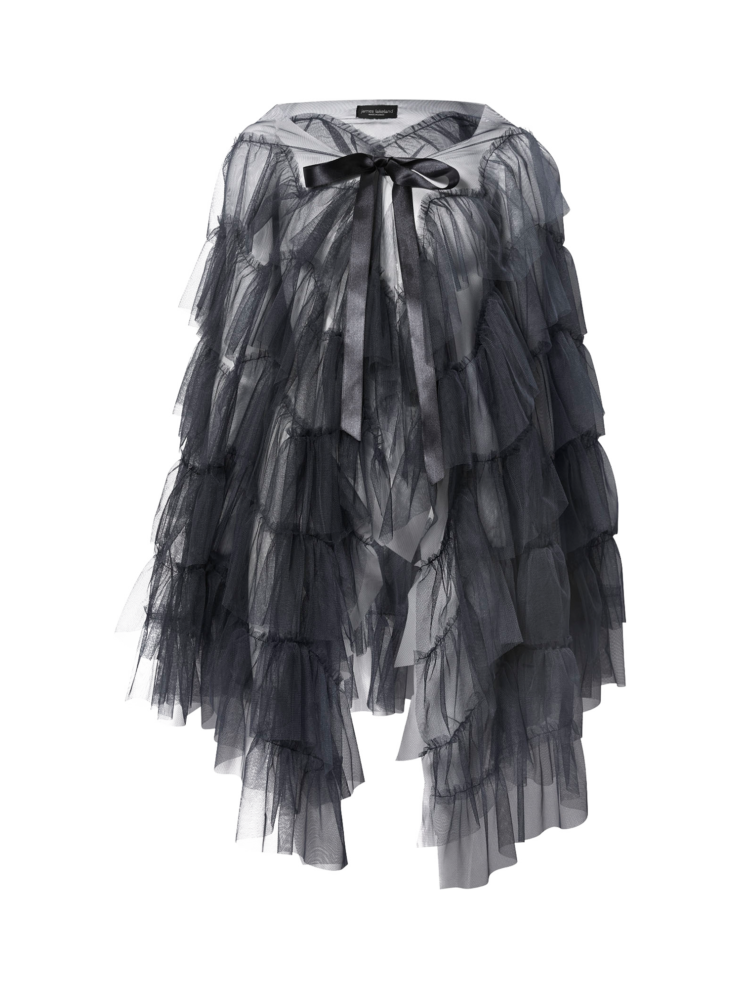 Product image 5 of 5, which shows James Lakeland Organza Shawl, Grey, One Size