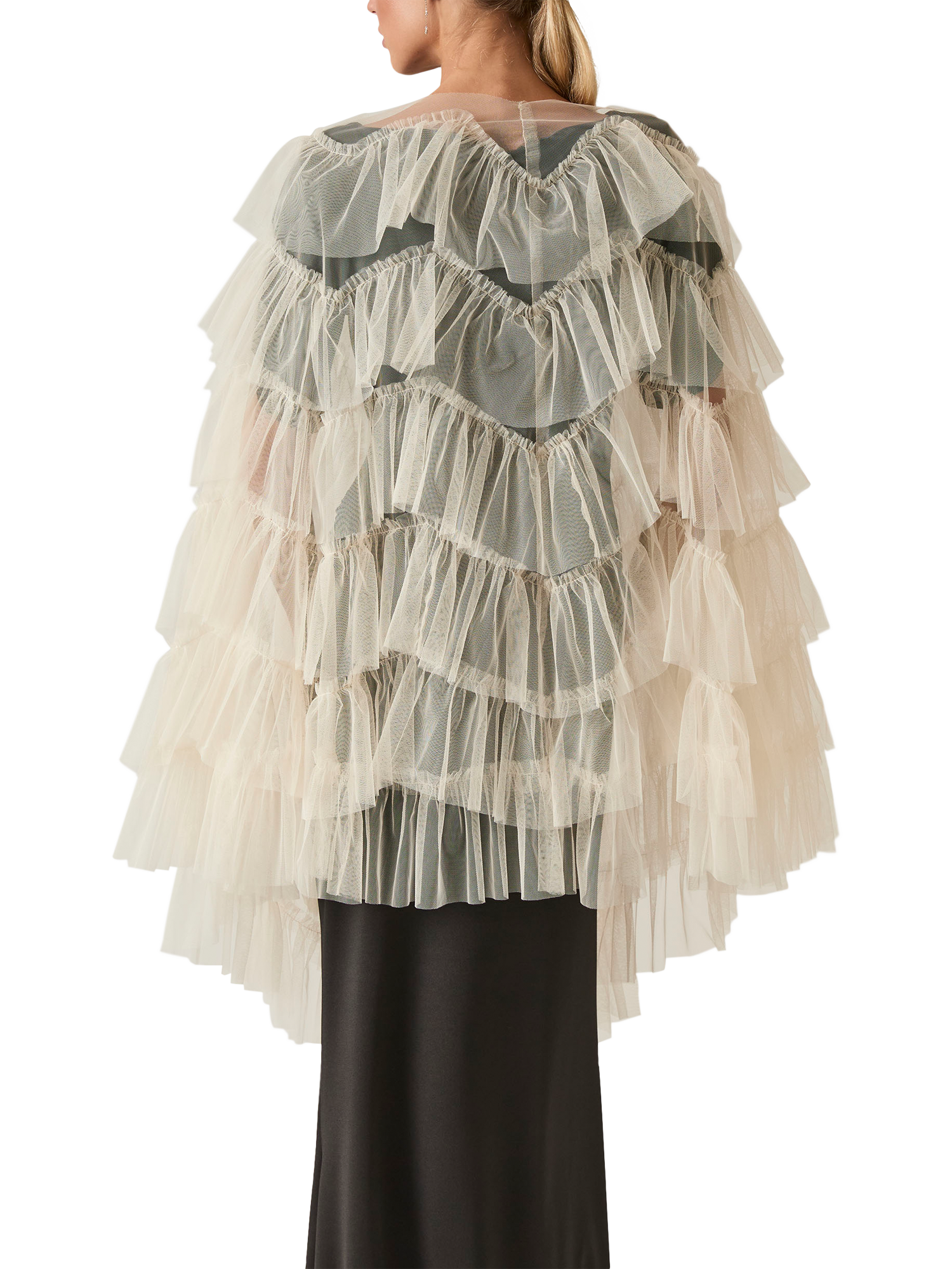 Product image 2 of 6, which shows James Lakeland Organza Shawl, Natural, One Size