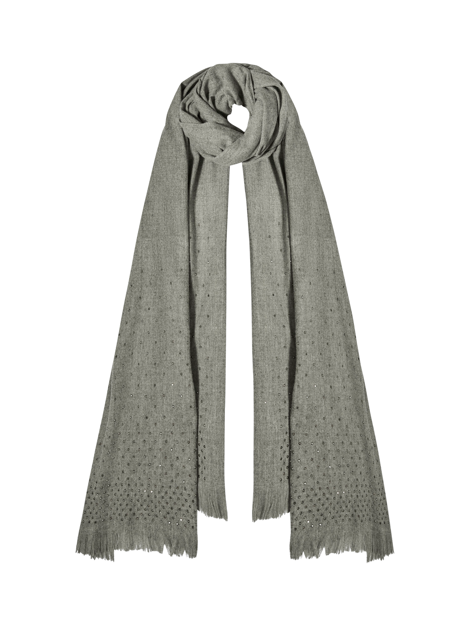 Product image 3 of 3, which shows James Lakeland Swarovski Studded Scarf, Grey, One Size