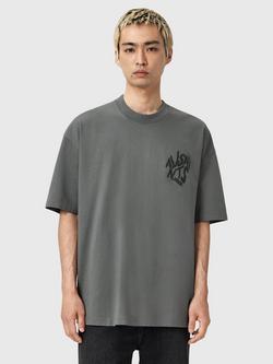 AllSaints Orlando Organic Cotton Short Sleeve Crew Neck T-Shirt, Gastor Green