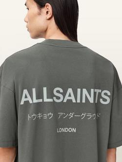 AllSaints Underground T-Shirt - view 2, Garnet Green
