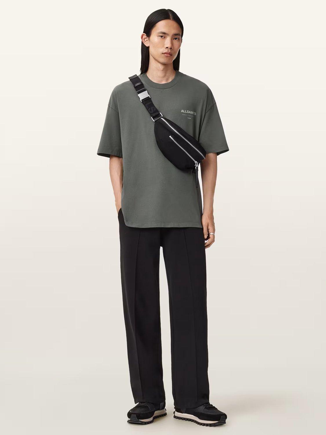 Product image 5 of 6, which shows AllSaints Underground T-Shirt, Garnet Green, XS