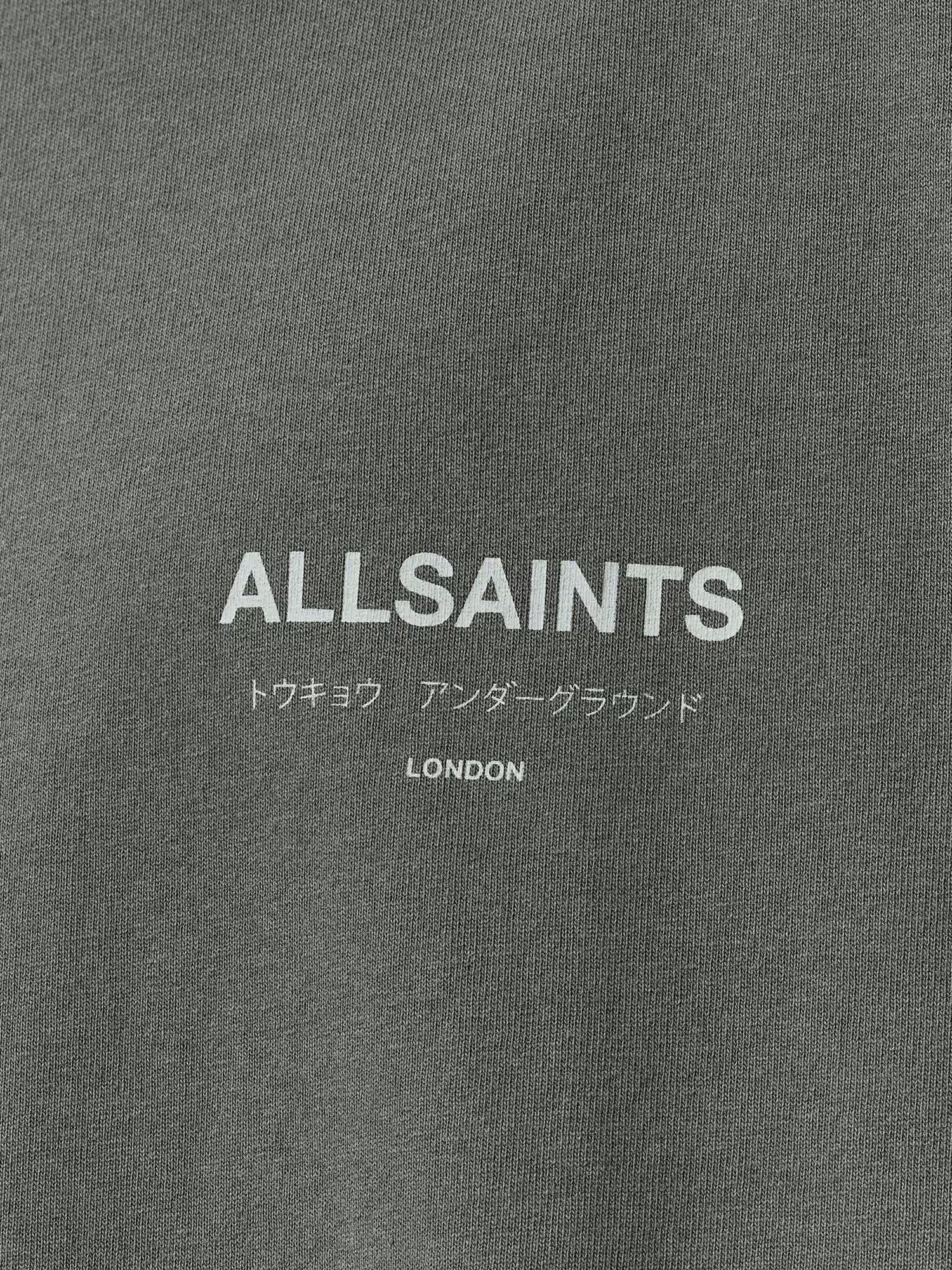 Product image 6 of 6, which shows AllSaints Underground T-Shirt, Garnet Green, XS