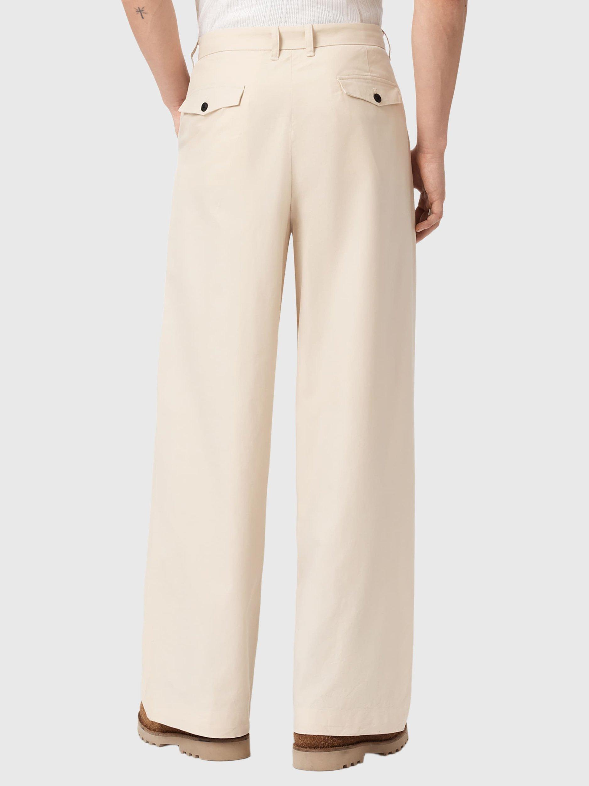 Product image 2 of 7, which shows AllSaints Conway Cotton Blend Trousers, Sandshell Taupe, 28R