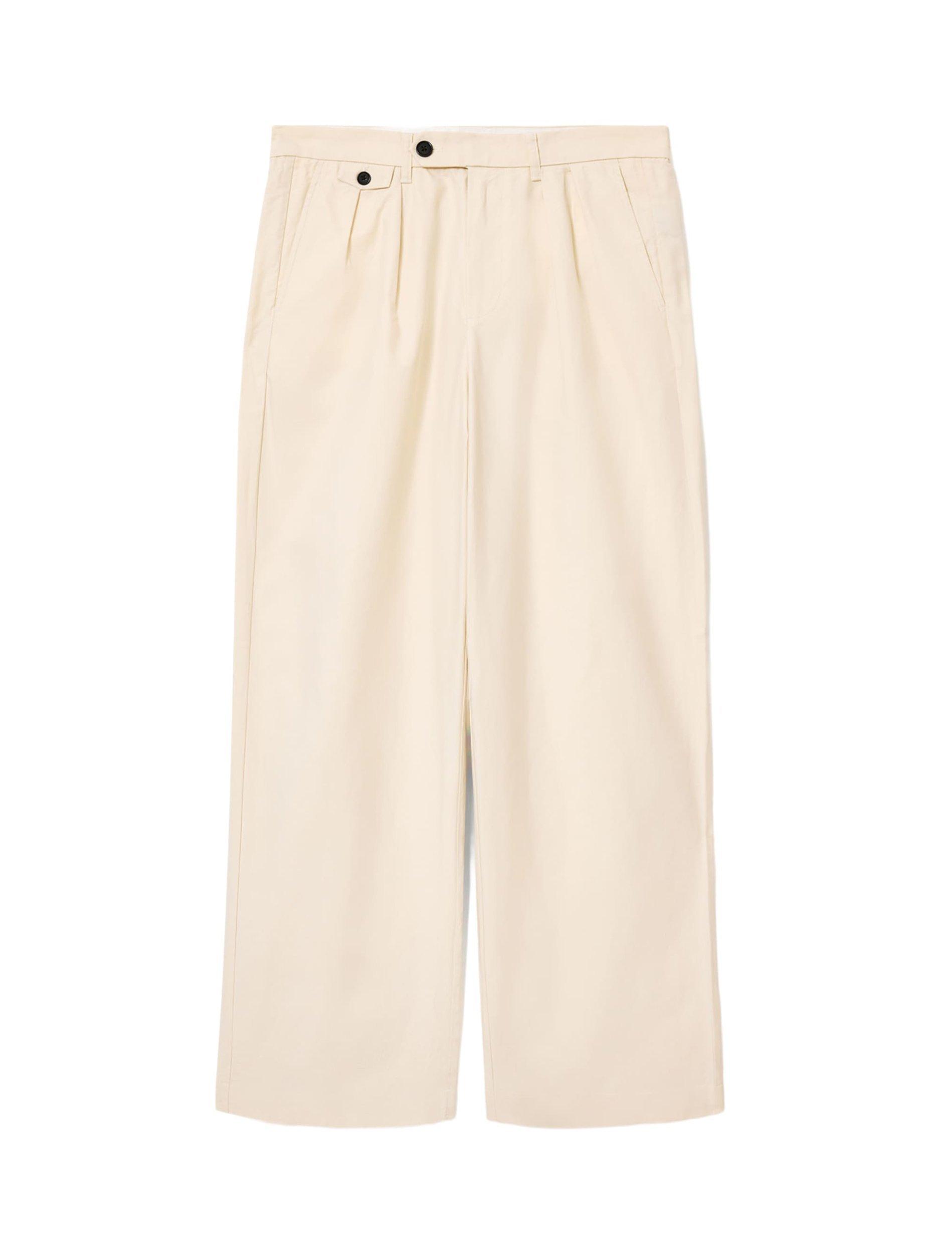 Product image 4 of 7, which shows AllSaints Conway Cotton Blend Trousers, Sandshell Taupe, 28R