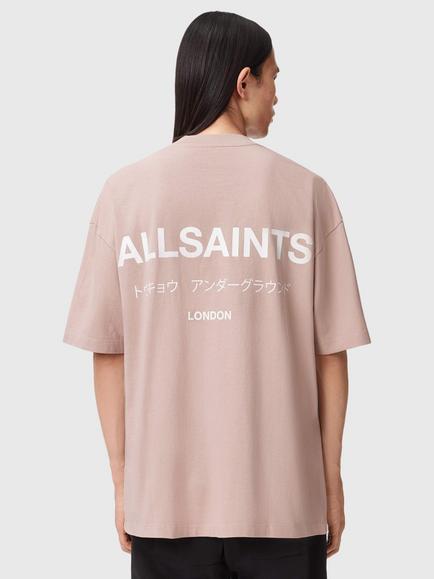 AllSaints Underground T-Shirt - view 2, Soft Pink