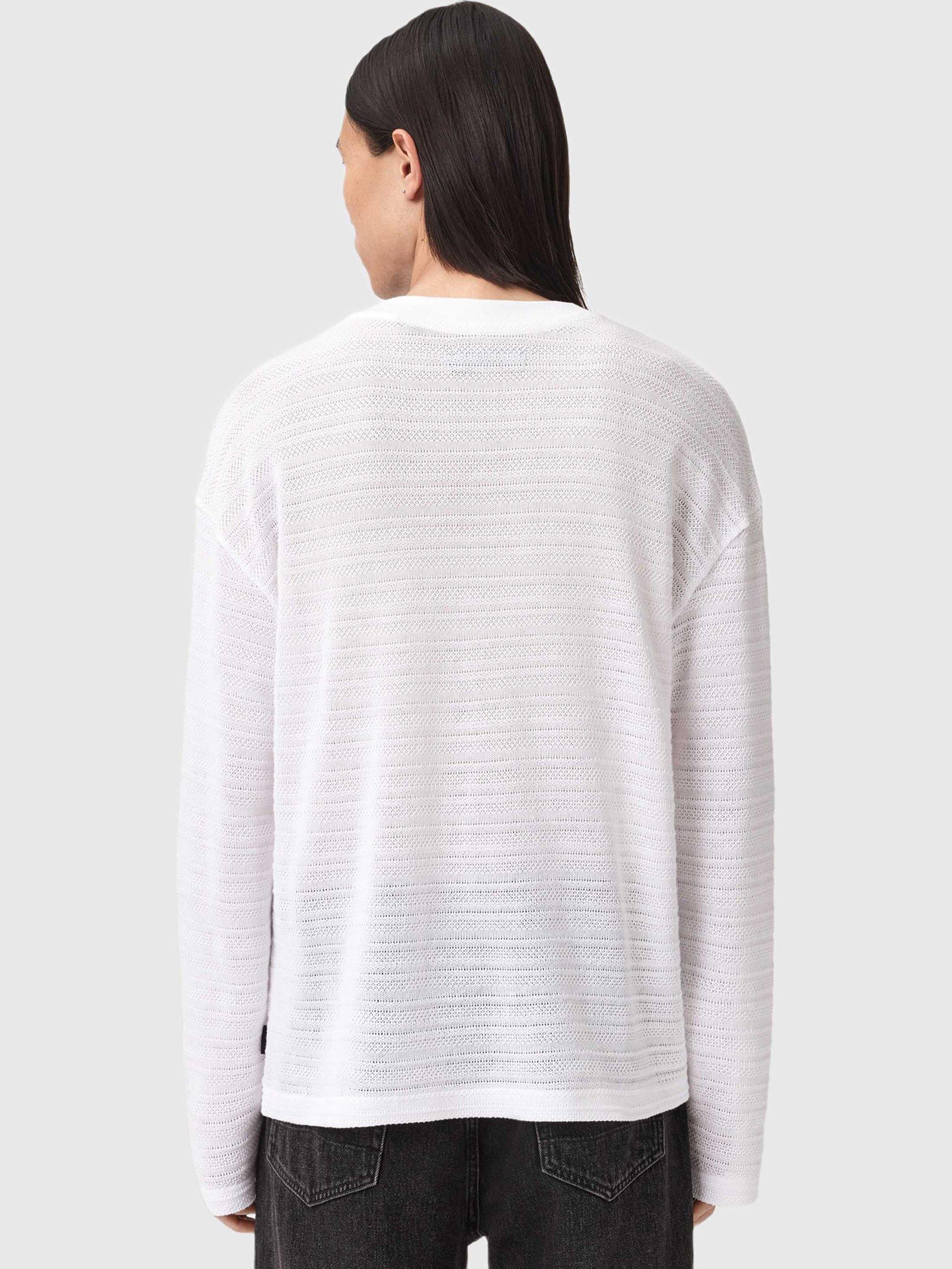 Product image 2 of 7, which shows AllSaints Cove Cotton Jersey Top, Ashen White, L