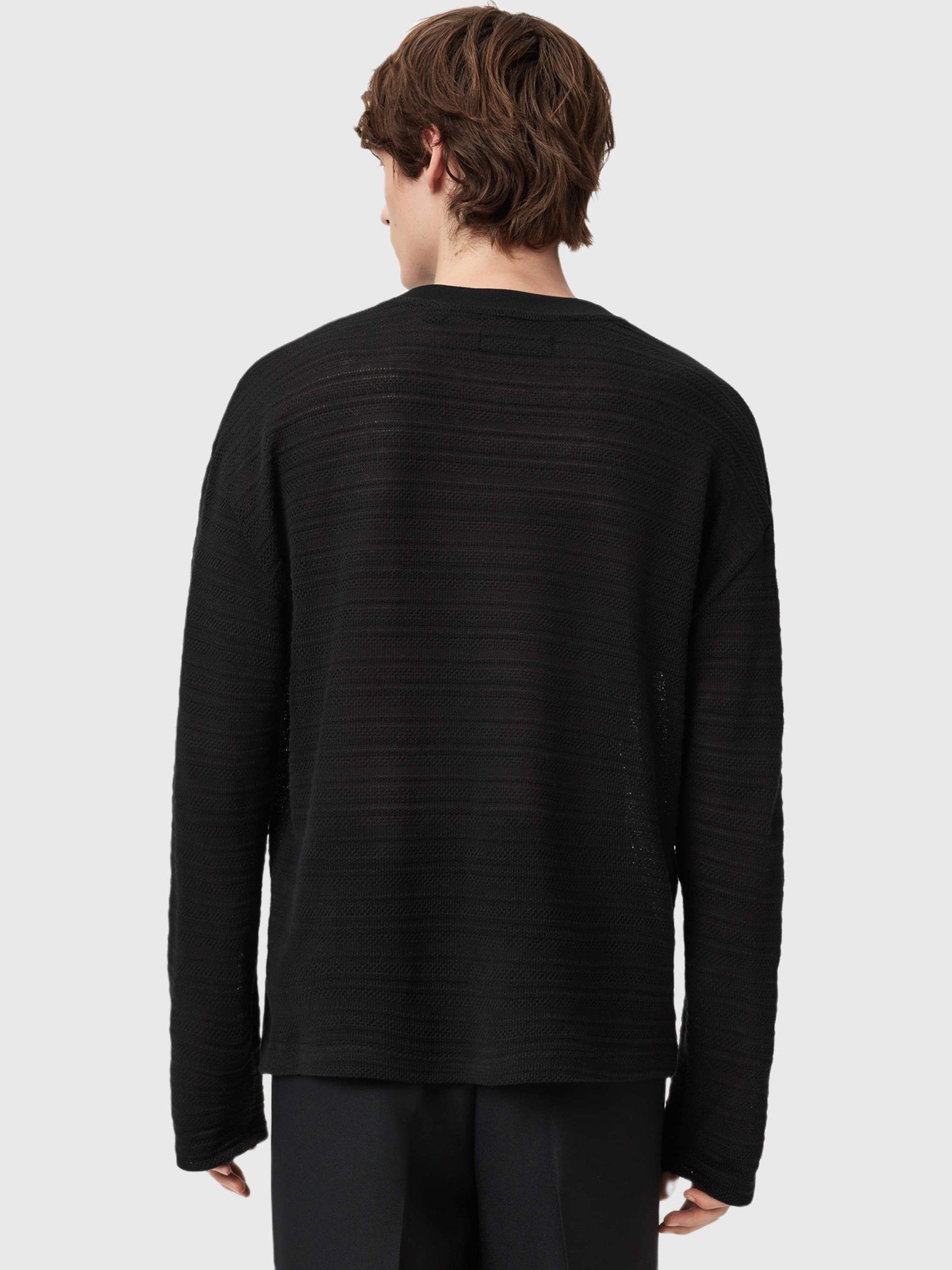 Product image 2 of 6, which shows AllSaints Cove Cotton Jersey Top, Jet Black, XS