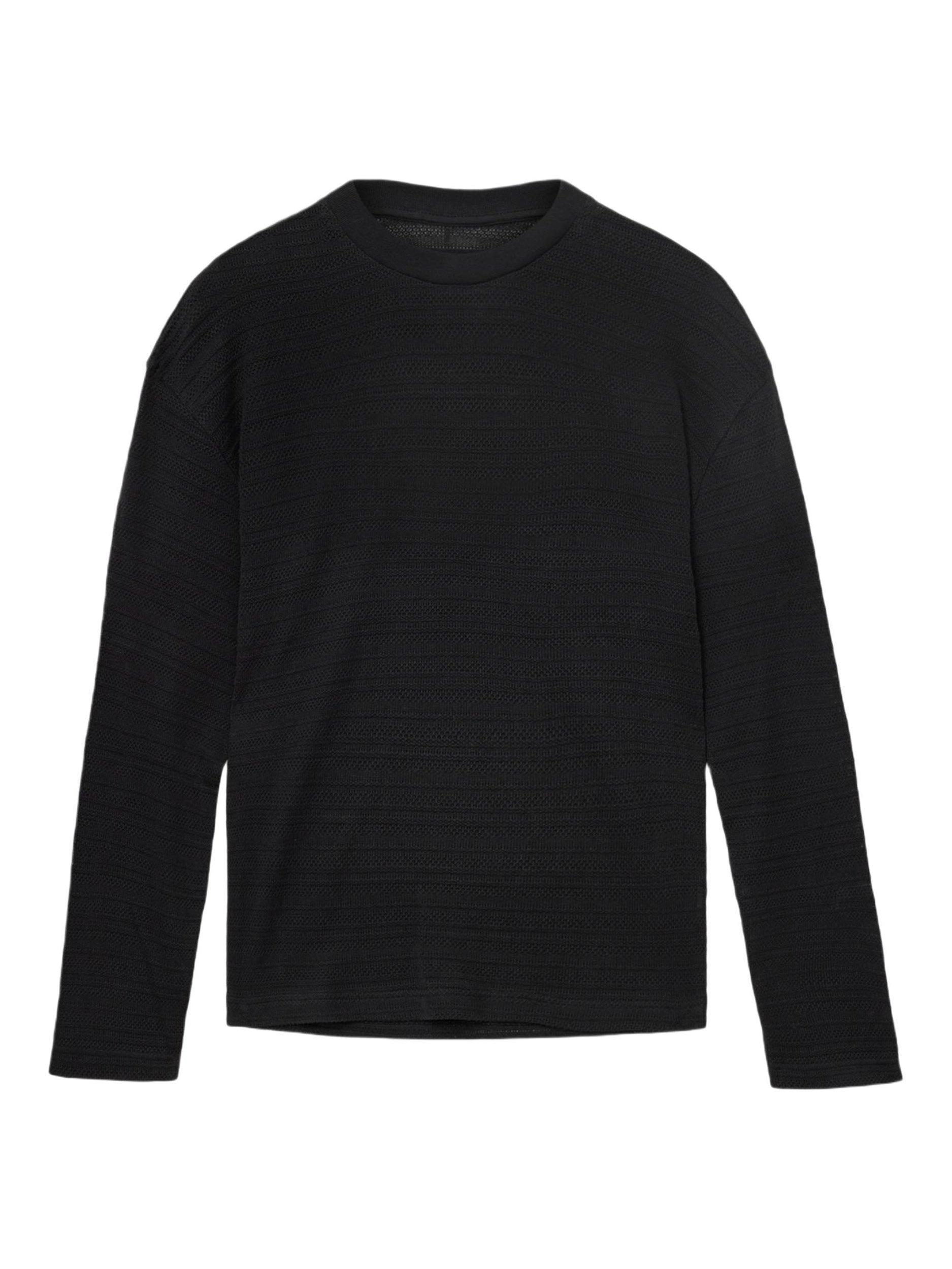 Product image 4 of 6, which shows AllSaints Cove Cotton Jersey Top, Jet Black, XS