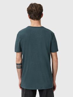 AllSaints Figure Organic Cotton Short Sleeve Round Neck T-Shirt - view 2, Sunil Blue