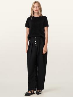 AllSaints Becca Barrel Leg Jeans, Black, Black