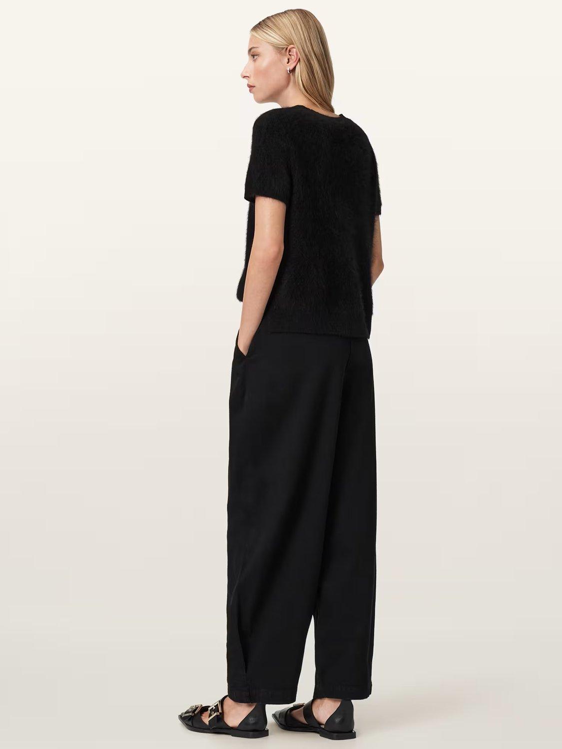 Product image 3 of 5, which shows AllSaints Becca Barrel Leg Jeans, Black, 10